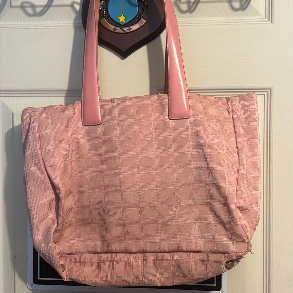 Chanel nylon leather tote - Pink - Picture 3 of 13